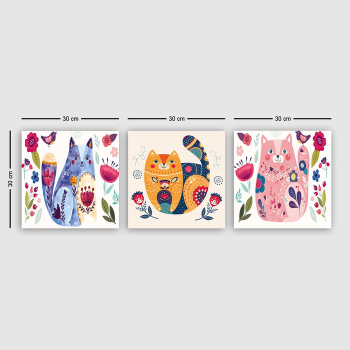Wallity P122440 Conjunto de 3 Pinturas Decorativas en Lienzo Multicolor Wallity P122440 Conjunto de 3 Pinturas Decorativas en Lienzo Multicolor